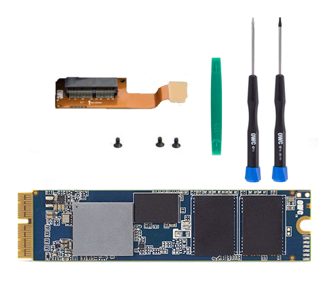 480GB OWC Aura Pro X2 SSD with PCIe 2nd drive kit for Mac Mini 2014