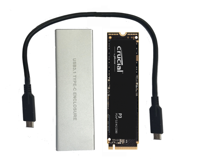 4TB Crucial P3 Plus NVME M.2 SSD with cloning kit