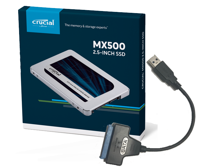 image for 4TB Crucial MX500 SSD with cloning kit